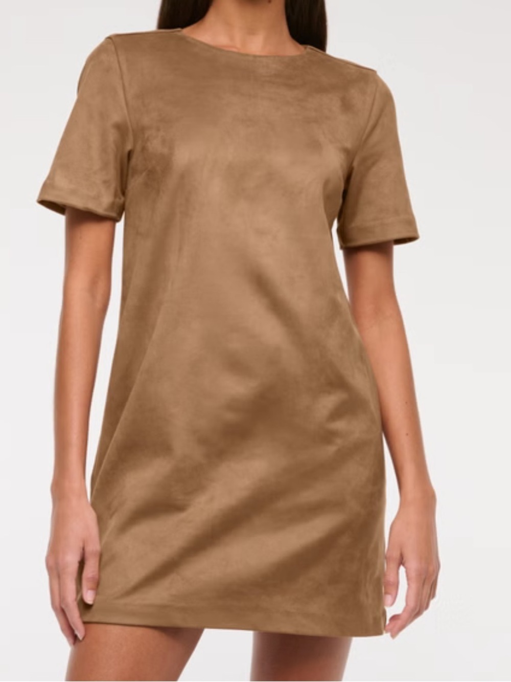 Abercrombie Vegan Suede T-Shirt Mini Dress Size Medium